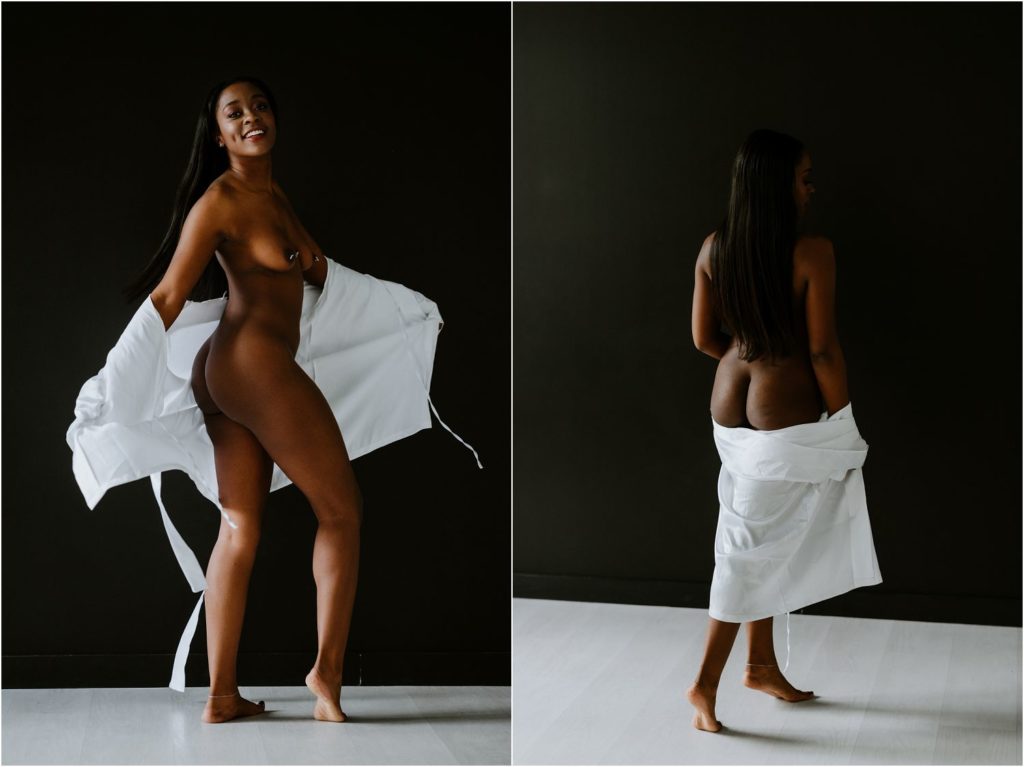 playful nude boudoir poses