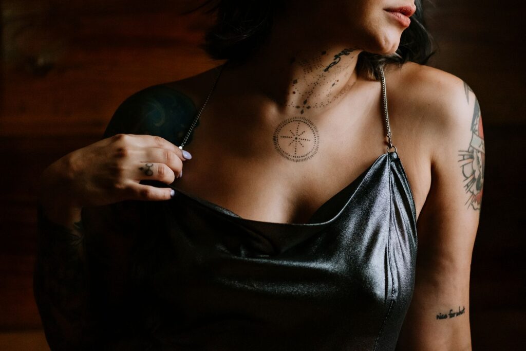 intimate detail photo of tattoos